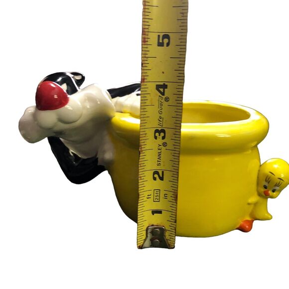 Vintage Looney Tunes Character Planter; Sylvester & Tweety Bird Ceramic Dish - Picture 12 of 12
